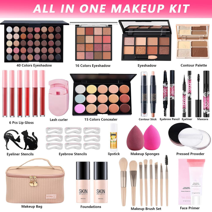 Kit completo de maquillaje todo en uno para mujeres, juego de regal...
