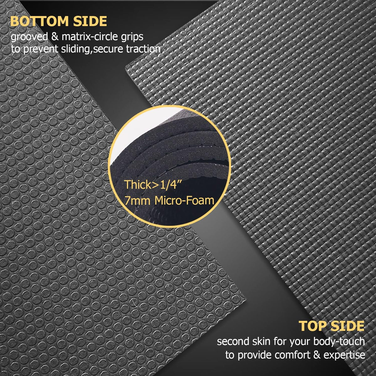 GXMMAT Gran Colchoneta de Yoga 12'x6'/10'x6'/6'x8' (7mm)