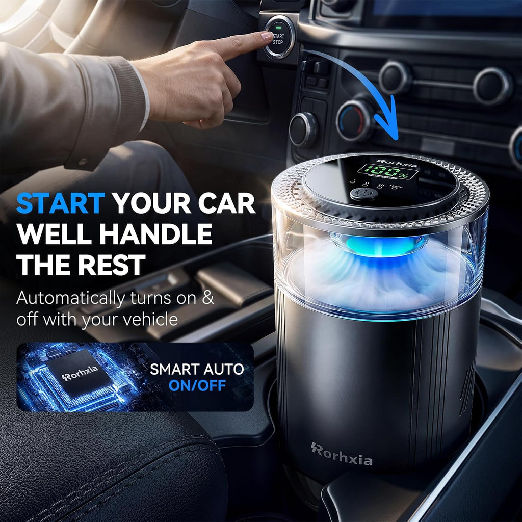 Rorhxia Ambientador inteligente para automóvil, encendido/apagado