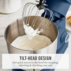 Martha Stewart Batidora de pie con cabezal inclinable de 5.3 cuartos, 12