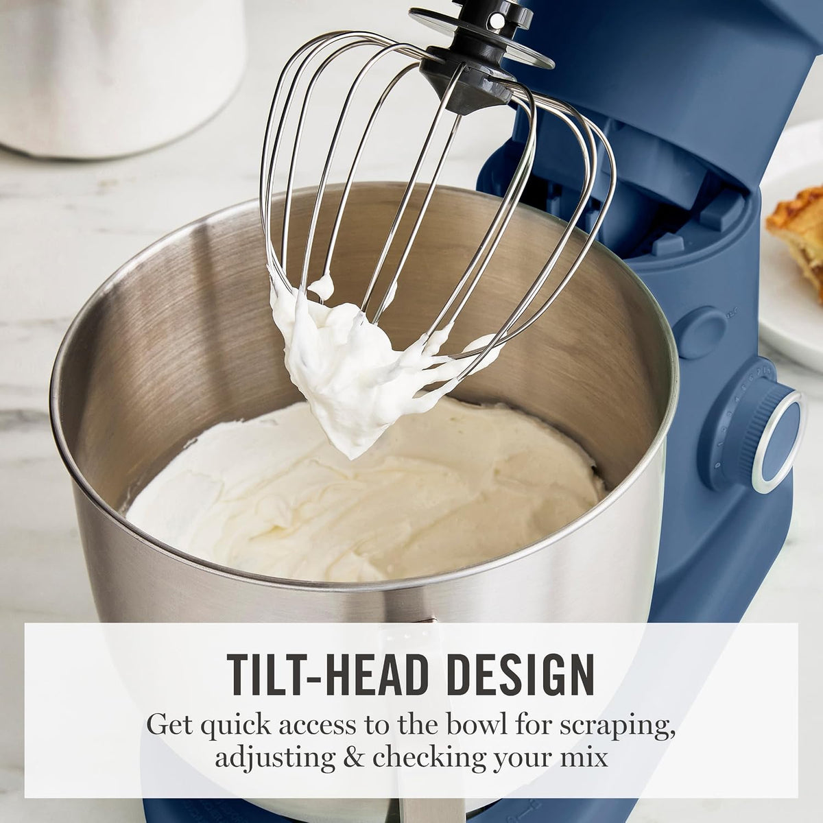 Martha Stewart Batidora de pie con cabezal inclinable de 5.3 cuartos, 12