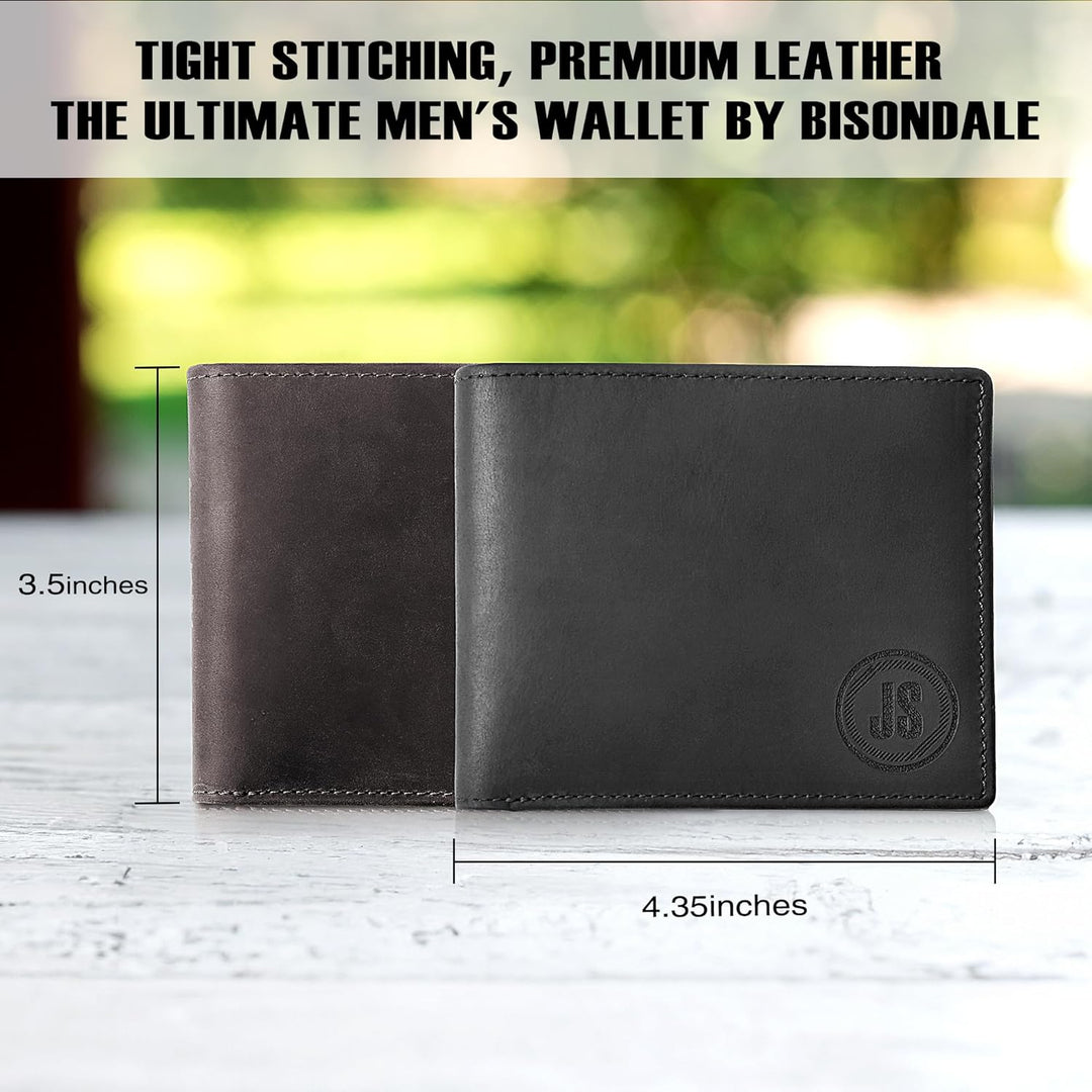 BISONDALE Billetera personalizada para hombre \u2013 Billetera pleg...