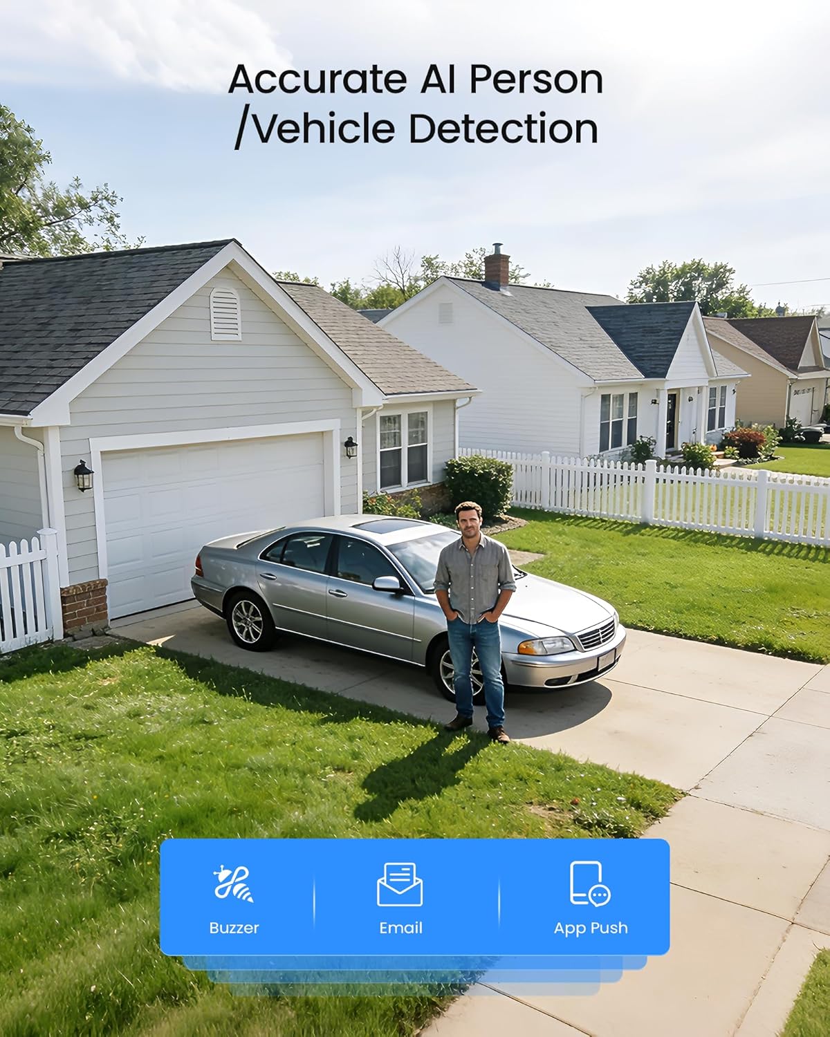 ZOSI Sistema de cámara de seguridad H.265+ de 1080p para el hogar,...