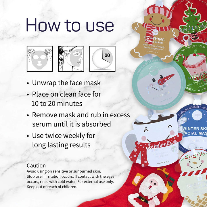 SpaLife Beauty Stocking Stuffers - Paquete de mascarillas faciales...