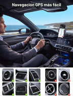 Cargador inalámbrico para automóvil, con sujeción automática, soporte para teléfono de salpicadero/parabrisas/ventilación de aire compatible con iPhone 17 16 15 14/13/13 Pro/12 pro/12/11/X/8