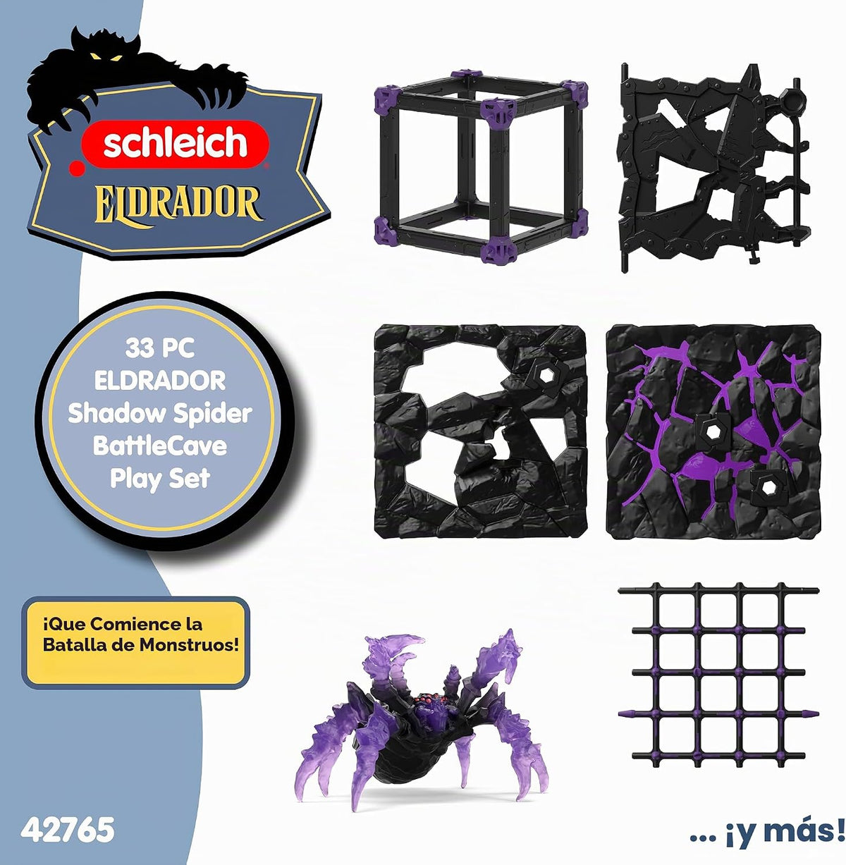 Schleich Eldrador 42765 - Juego de 33 piezas de araña de la sombra de