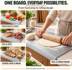 Kant Tabla de cortar de acero inoxidable con labio, tablas de cortar de acero para cocina, no tóxicas, aptas para lavavajillas, tabla de cortar y amasar para masa, carne, verduras, frutas, pan