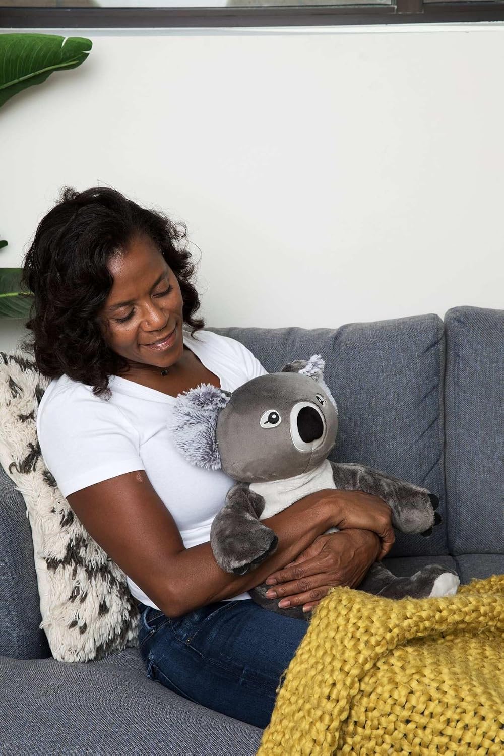 HUGIMALS Quinn The Koala - Peluche sensorial pesado y cómodo de 20 pulgadas, 4.5 libras, lindo, grande, sin perfume, lavable, calmante para el cuidado personal, animal de peluche para niños
