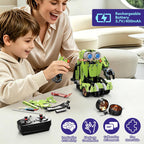 LECPOP Kit de bloques de construcción STEM 5 en 1, coche deportivo RC y