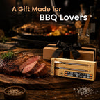 Termómetro inteligente de carne de doble sonda, termómetro inalámbrico para parrilla con pantalla de refuerzo independiente y conexión WiFi, 7 sensores, ambiente de 1000F