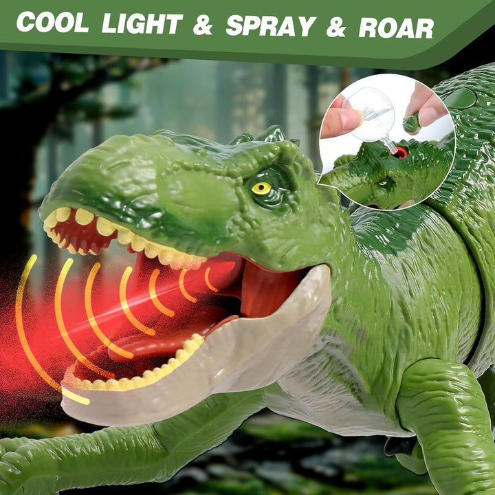 Sunrad Juguetes de dinosaurio a control remoto para niños de 3-5, 4...