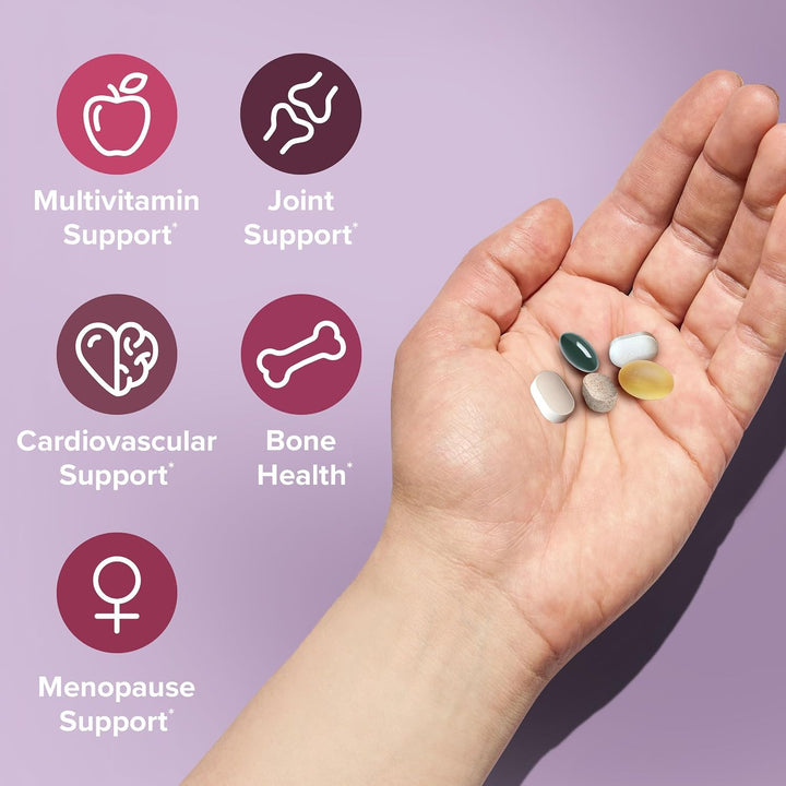 GNC Vitapak 50+ para mujeres, paquete multivitamínico 5 en 1, hormo...
