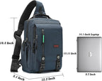 NICGID Bandoleras de hombro en el pecho, mochila para laptop, bolsa de mensajero cruzada para viajes al aire libre, hombres y mujeres
