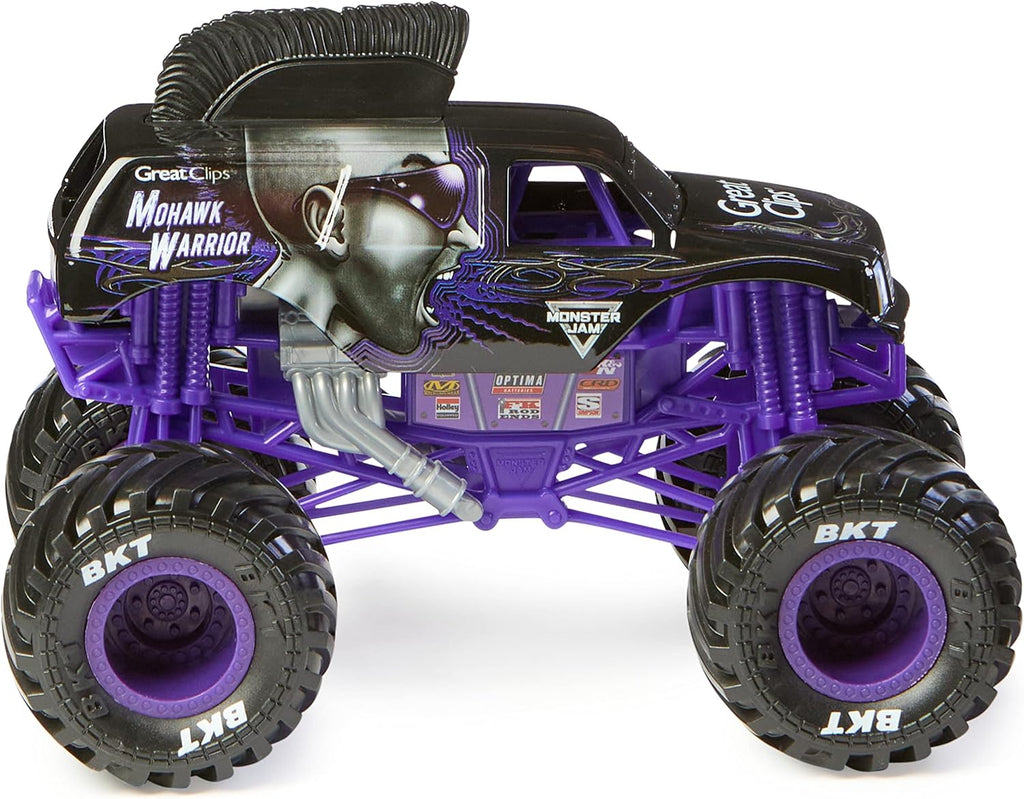 Monster Jam, Camión monstruo oficial Mohawk Warrior, vehículo fundido a presión de coleccionista, escala 1:24, juguetes para niños a partir de 3 años