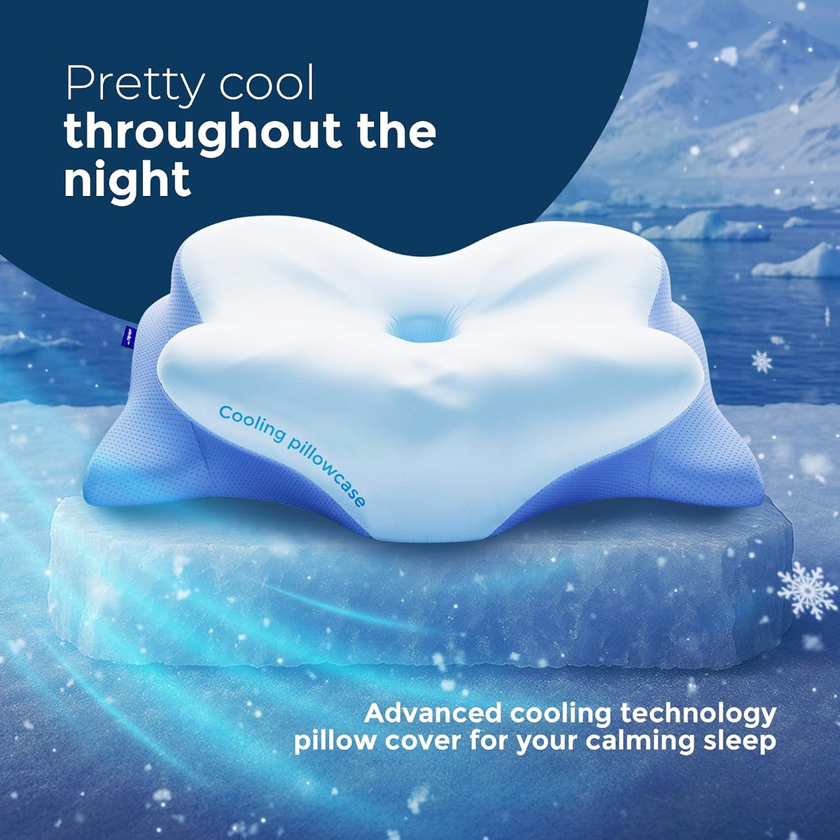 Derila Ergo - Funda de almohada cervical para dormir, almohada cervical