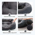 Cama para perros pequeños para perros pequeños, camas para gatos de interior, lavable, cama ortopédica para perros, cama cálida suave y calmante para cachorros, cama duradera para mascotas con parte inferior antideslizante S (20 x 19 x 6 pulgadas)