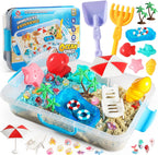 HONGTUO Cubo sensorial Ocean con arena de juego de 3.3 libras, kit de