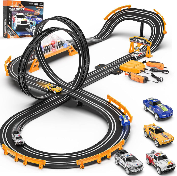Juegos de Pistas de Carreras de Coches con Ranuras con 4 Coches de...
