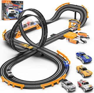 Juegos de Pistas de Carreras de Coches con Ranuras con 4 Coches de...