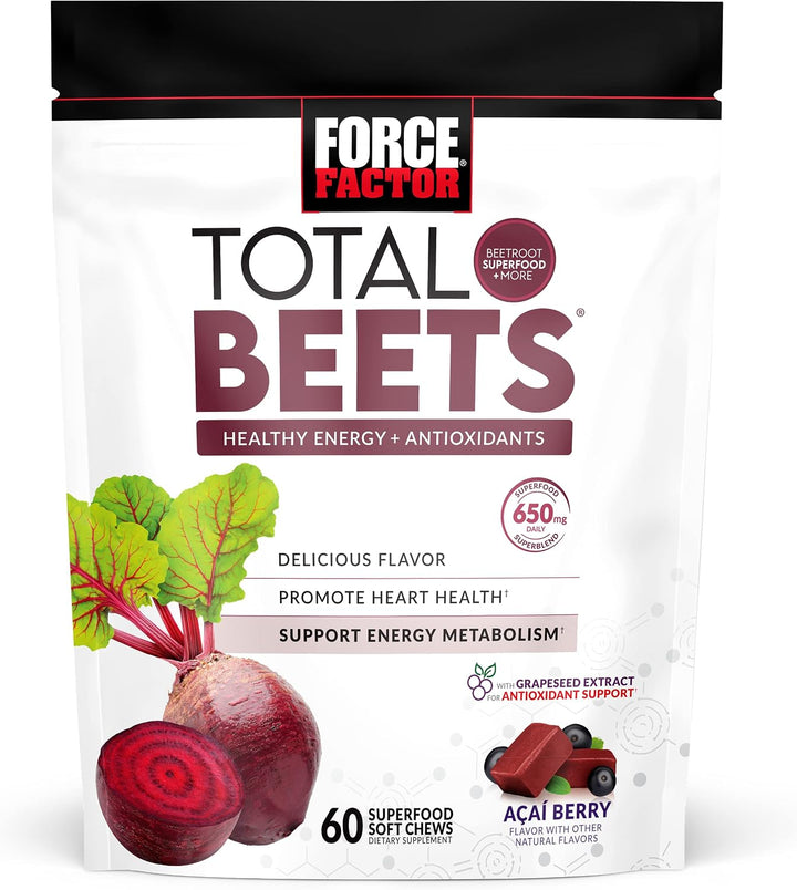 Force Factor Total Beets Suplementos de apoyo para la presión arter...