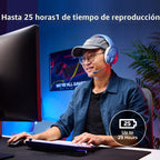 HyperX Cloud Jet - Auriculares inalámbricos duales para juegos, dongle de 2.4 GHz, Bluetooth 5.3, PC, PS5, móvil, USB-A - Negro