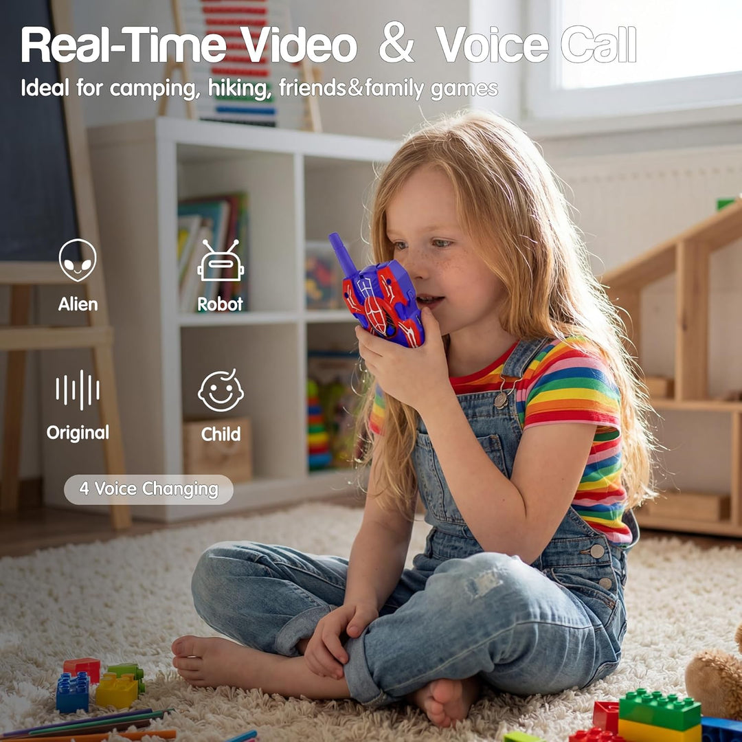 Walkie Talkies de video para niños, paquete de 2 unidades, cámara d...
