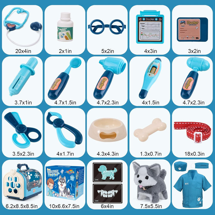 B Bascolor Juego de 22 juguetes para perros para niños, veterinario...