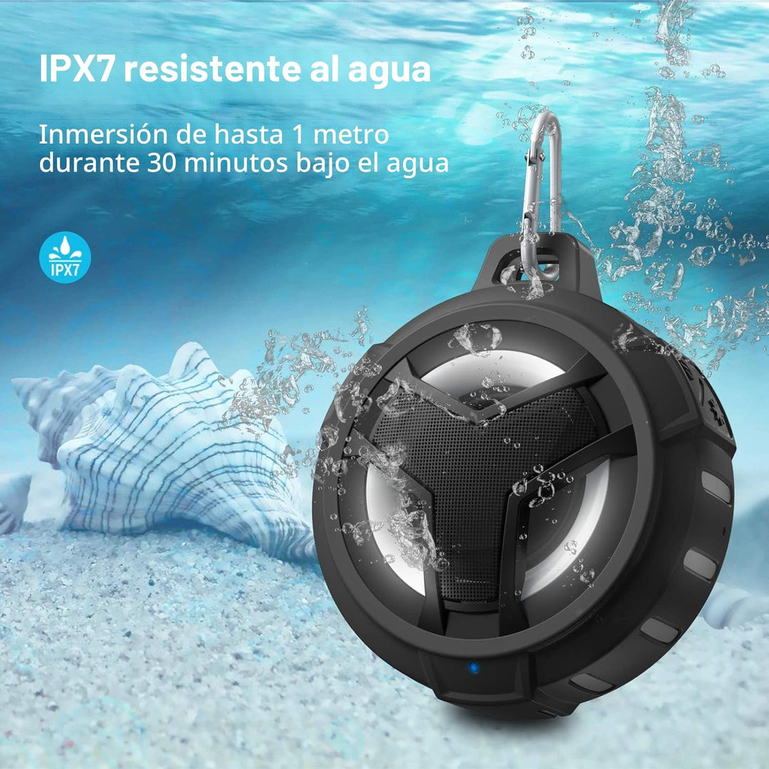 EBODA Altavoz de ducha Bluetooth, altavoces Bluetooth portátiles, a...