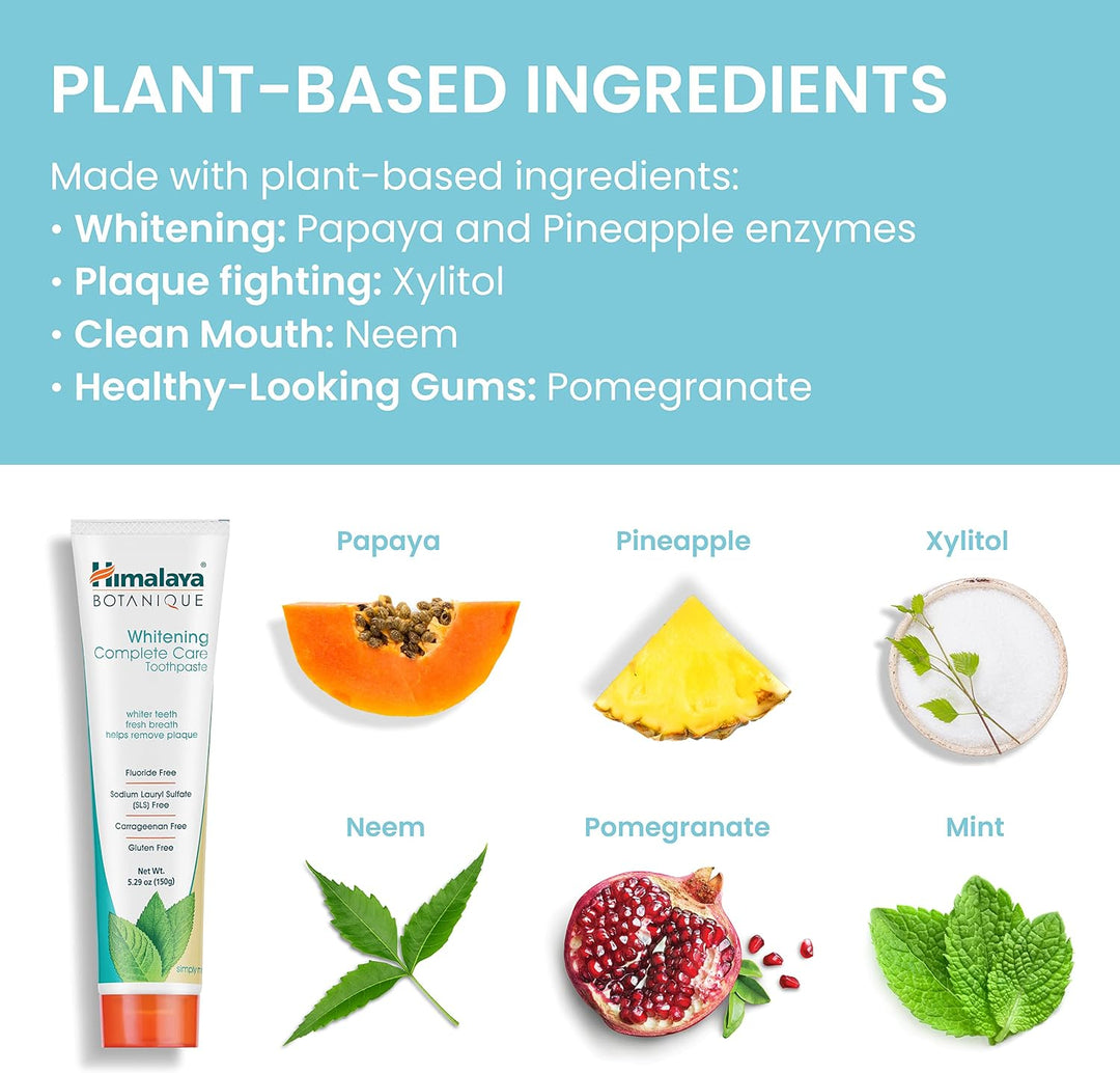 Himalaya Botanique Whitening Complete Care Pasta de dientes, blanqu...
