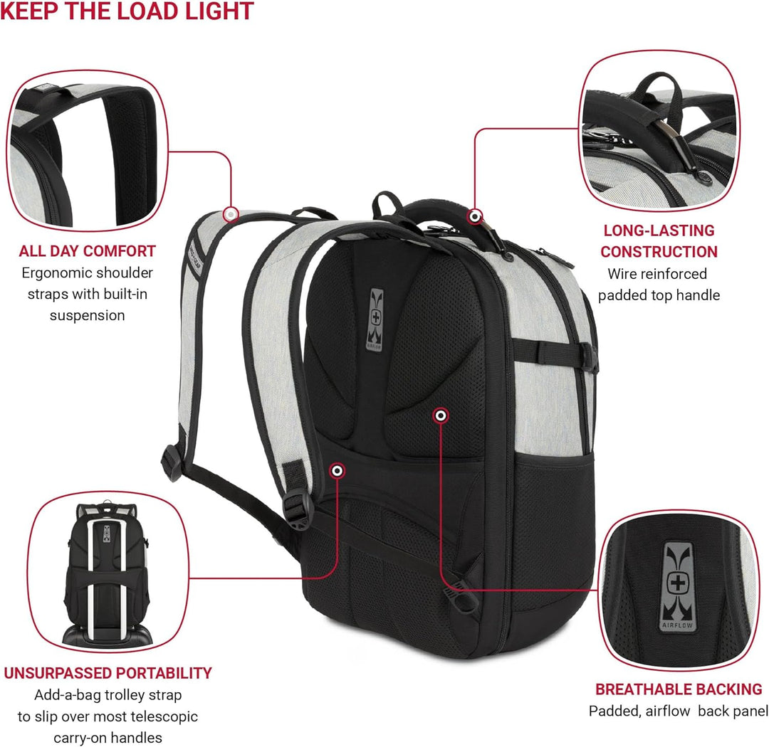 SwissGear Travel Tech Pro - Mochila para laptop de hasta 16 pulgada...