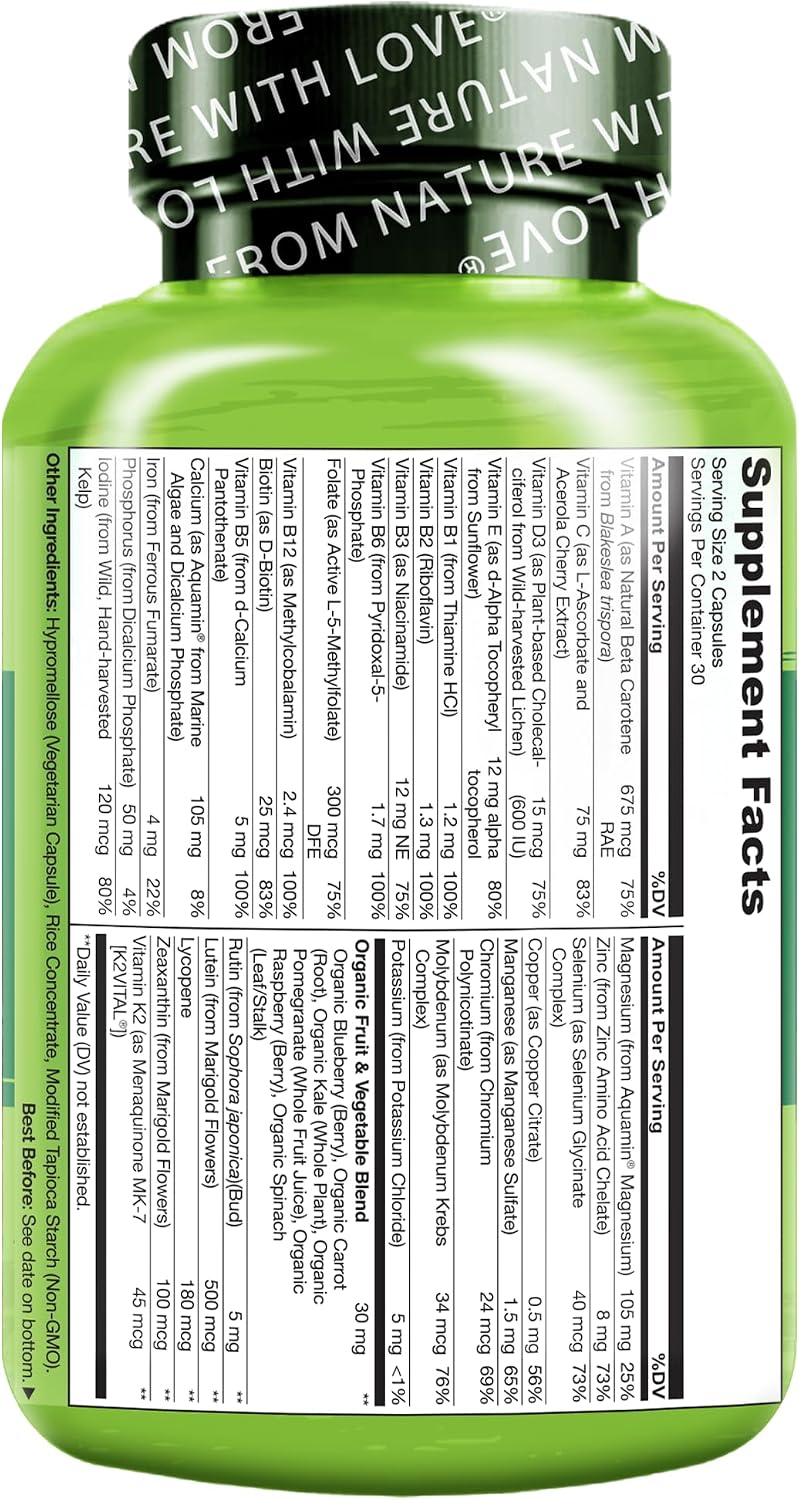 NATURELO Multivitaminas para Adolescentes Niñas\/Niños, 60 Cápsulas...