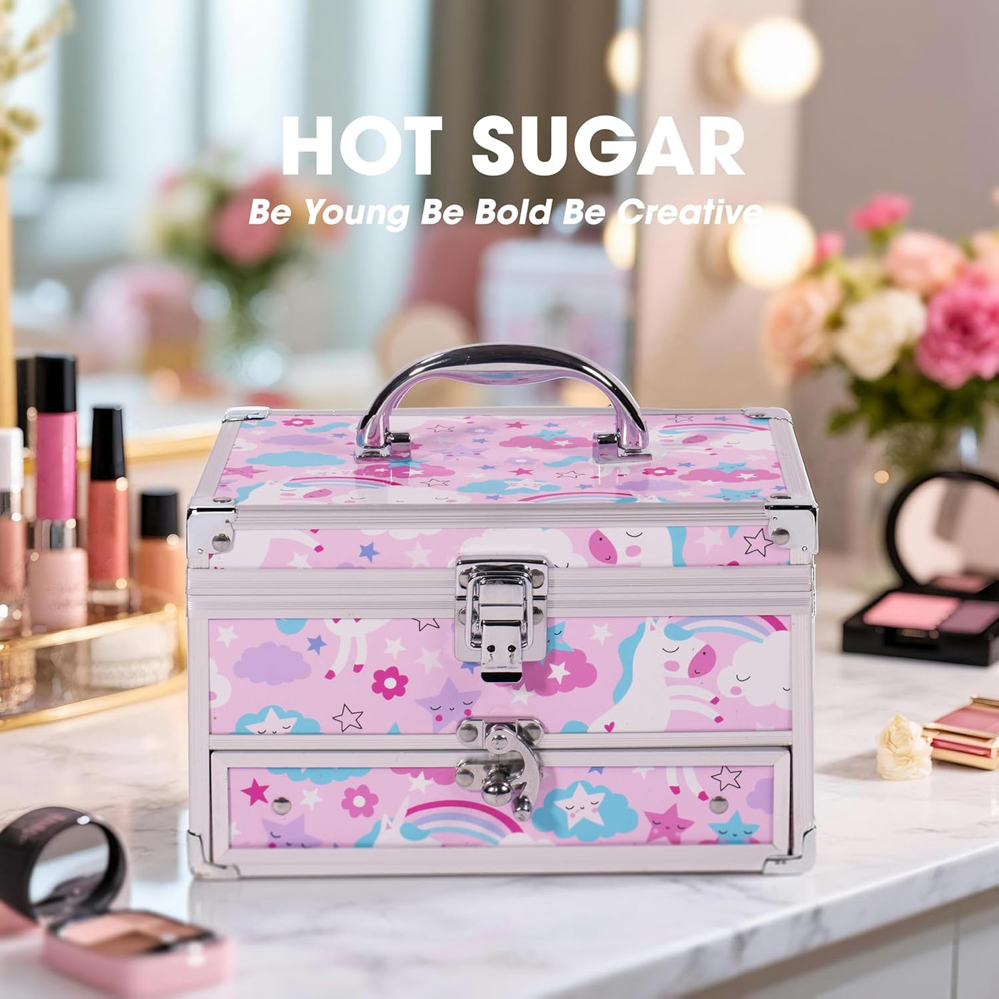 Hot Sugar Kit de maquillaje para adolescentes con estuche de tren r...