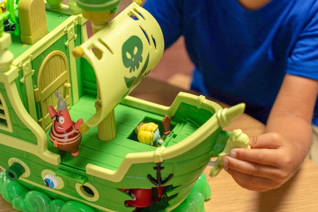 Spongebob Squarepants Movie: Search para Squarepants - Flying Dutchman’s Ship Playset con 6 Exclusive Figures, Lights, Motion & Hidden Features para Kids Ages 3+