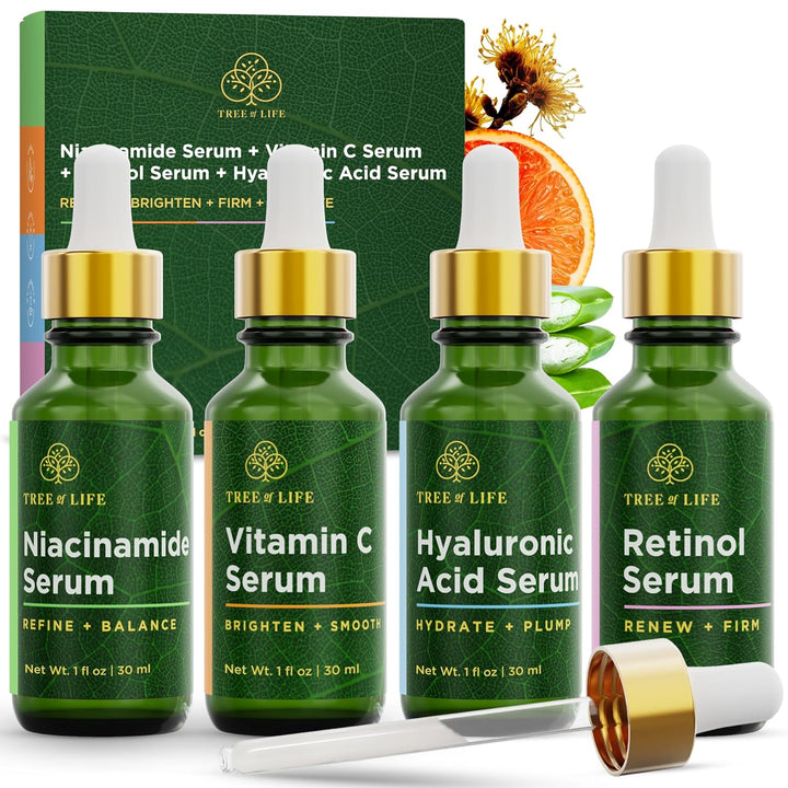 Tree of Life Beauty Set de cuidado de la piel facial, iluminador, r...