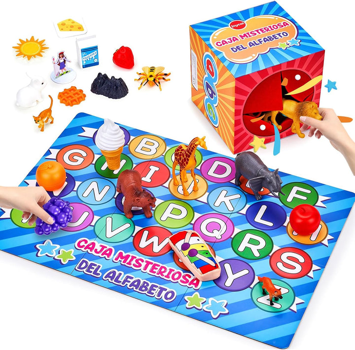 JoyCat Caja misteriosa del alfabeto para niños, 26 piezas de clasif...