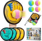 Juego de pelotas para lanzar y atrapar para niños, pelotas suaves adhesivas de béisbol para niños, para interiores y exteriores, patio, césped, camping, playa, juego para la familia, cumpleaños