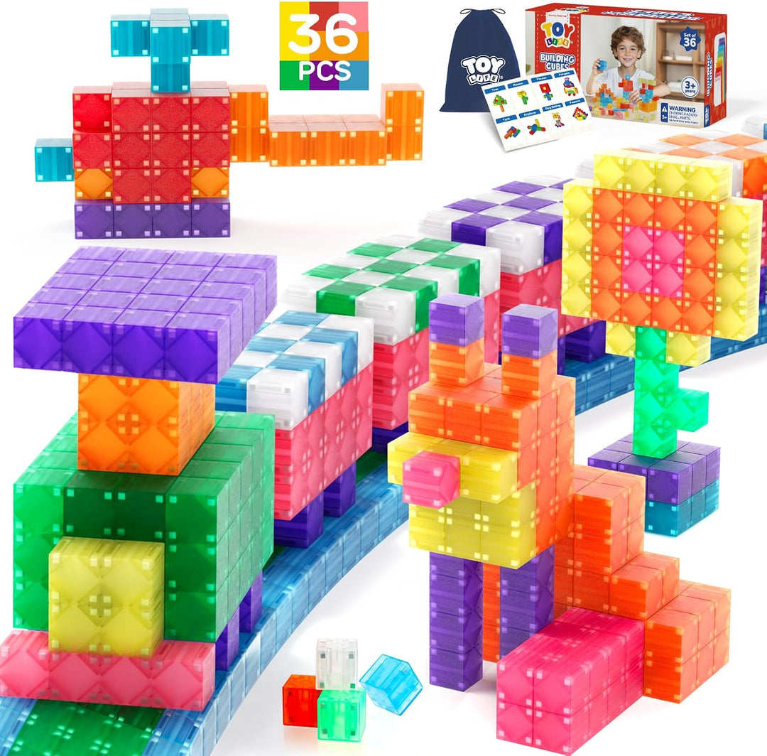 TOY Life Bloques magnéticos primarios, juego STEM de 64 piezas, eda...