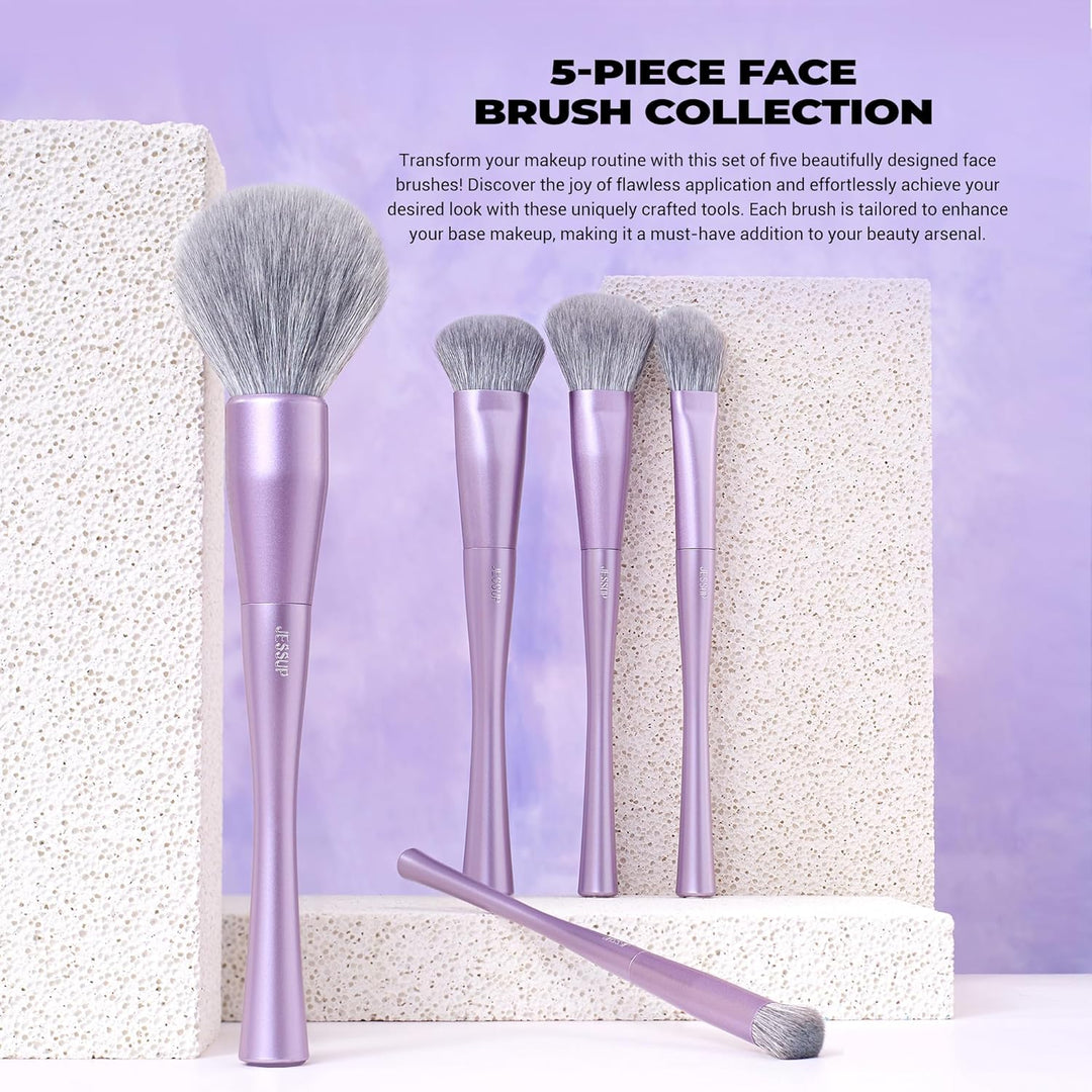 Jessup Juego de Brochas de Maquillaje Profesional de 14 Piezas Vega...