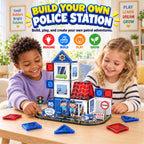 Juego de azulejos magnéticos (estación de policía)
