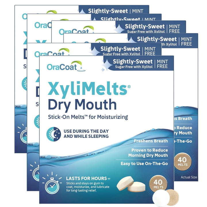 Oracoat XyliMelts - Discos hidratantes para la boca seca, sin azúca...