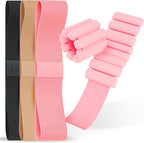 Bangles - Pesas de muñeca y tobillo de 2 libras, par y bandas de resistencia, paquete de 3, multicolor, bandas de fitness y pesas portátiles para entrenamiento de fuerza y tonificación