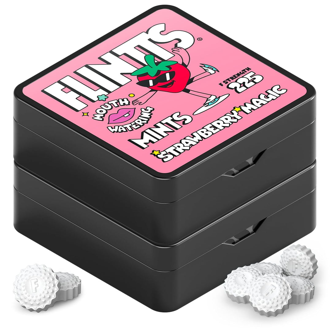 Flintts Mints Strawberry Stash - Mentas deliciosas sin azúcar para...