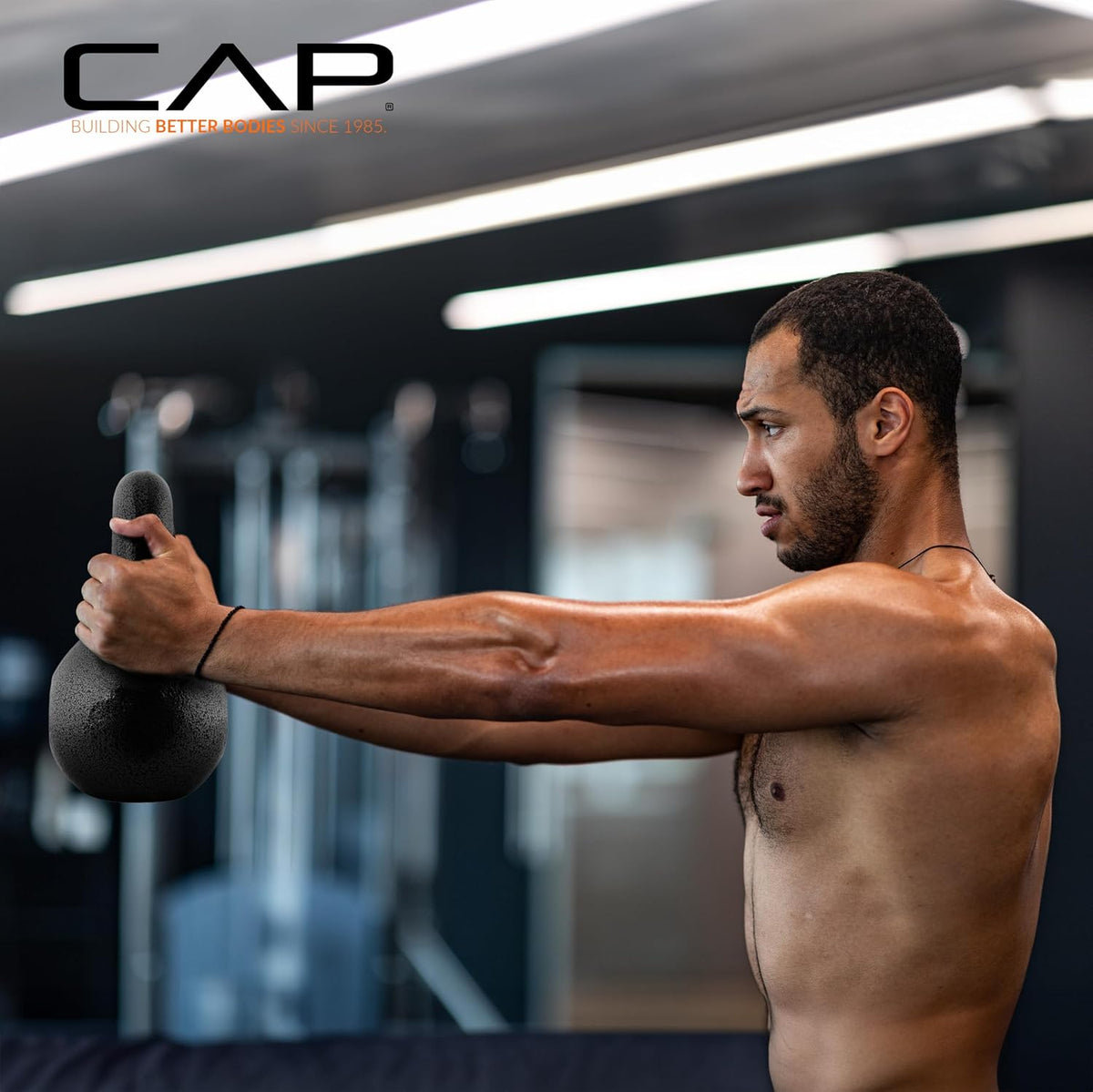 CAP Kettlebell de hierro fundido simples y sets, mango ancho, base plana
