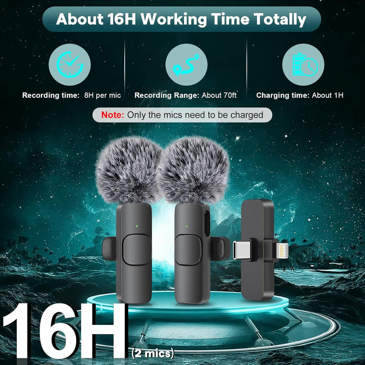 MAYBESTA Mini micrófono inalámbrico para iPhone, teléfono Android,...