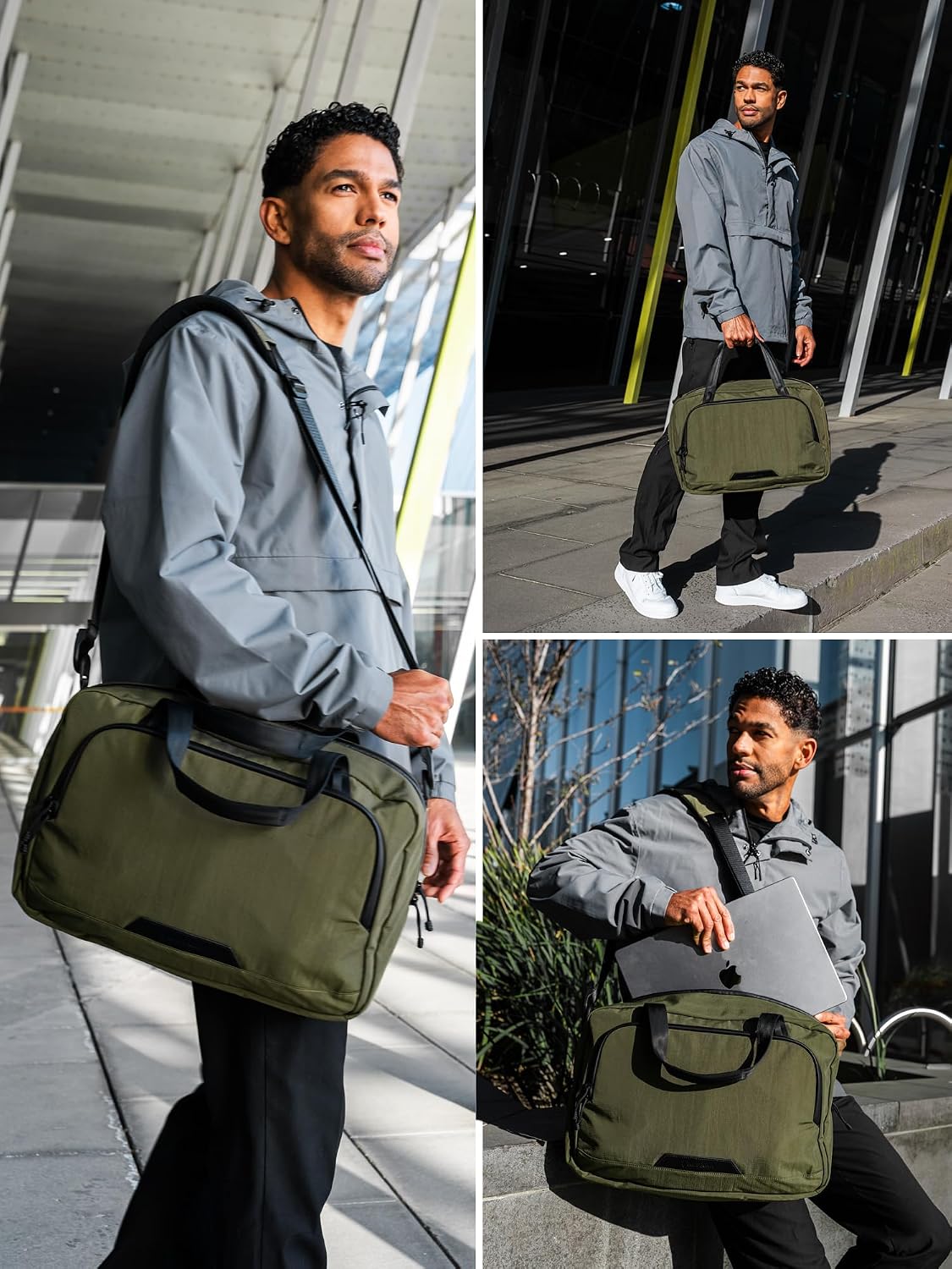 ALPAKA Bravo Brief - Portafolio para laptop de 16 pulgadas, bolsa de hombro de negocios con protección contra la intemperie, bolsa de mensajero para hombres para trabajo y viajes