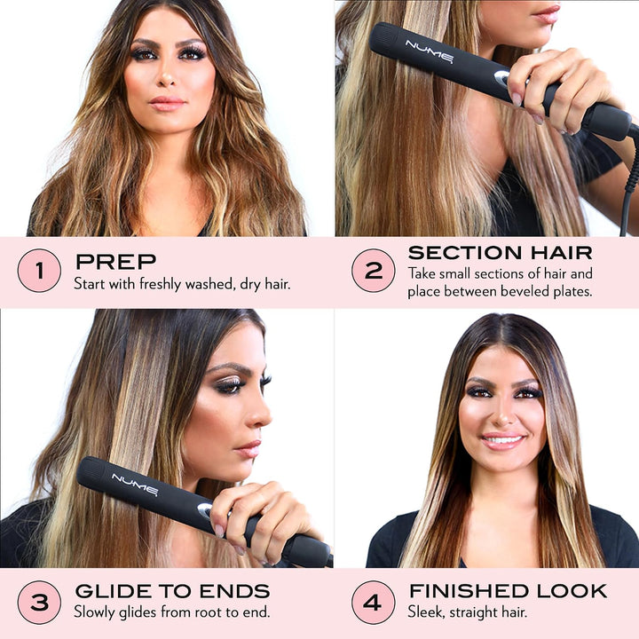 NuMe Megastar X - Plancha de turmalina para el cabello, plancha pla...