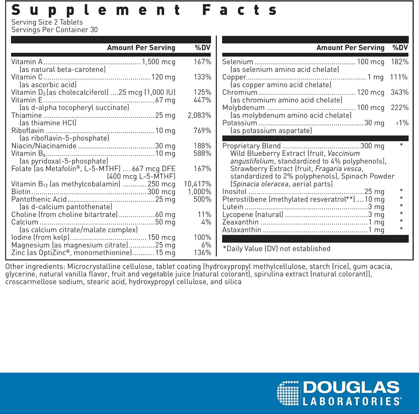 Douglas Laboratories Ultra Preventive 2 Daily | Suplemento multivit...