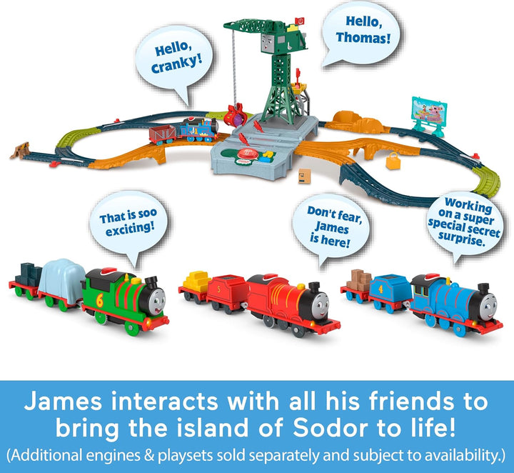 Thomas &amp; Friends Tren de juguete motorizado Talking James Motor...