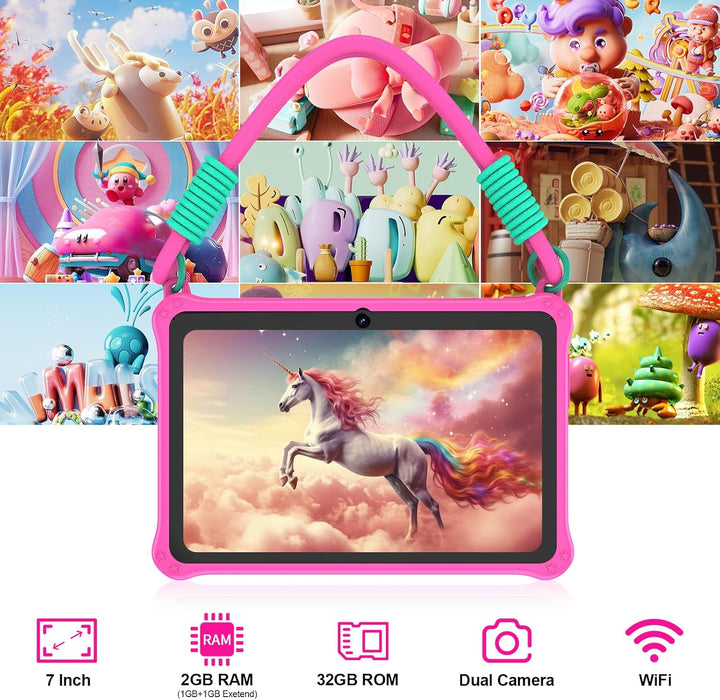 PRITOM Lanyard - Tablet infantil de 7 pulgadas, 32 GB Android 13 co...
