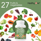 Healthy One - Suplemento de frutas y verduras, 27 superalimentos, 150 unidades (1 paquete)